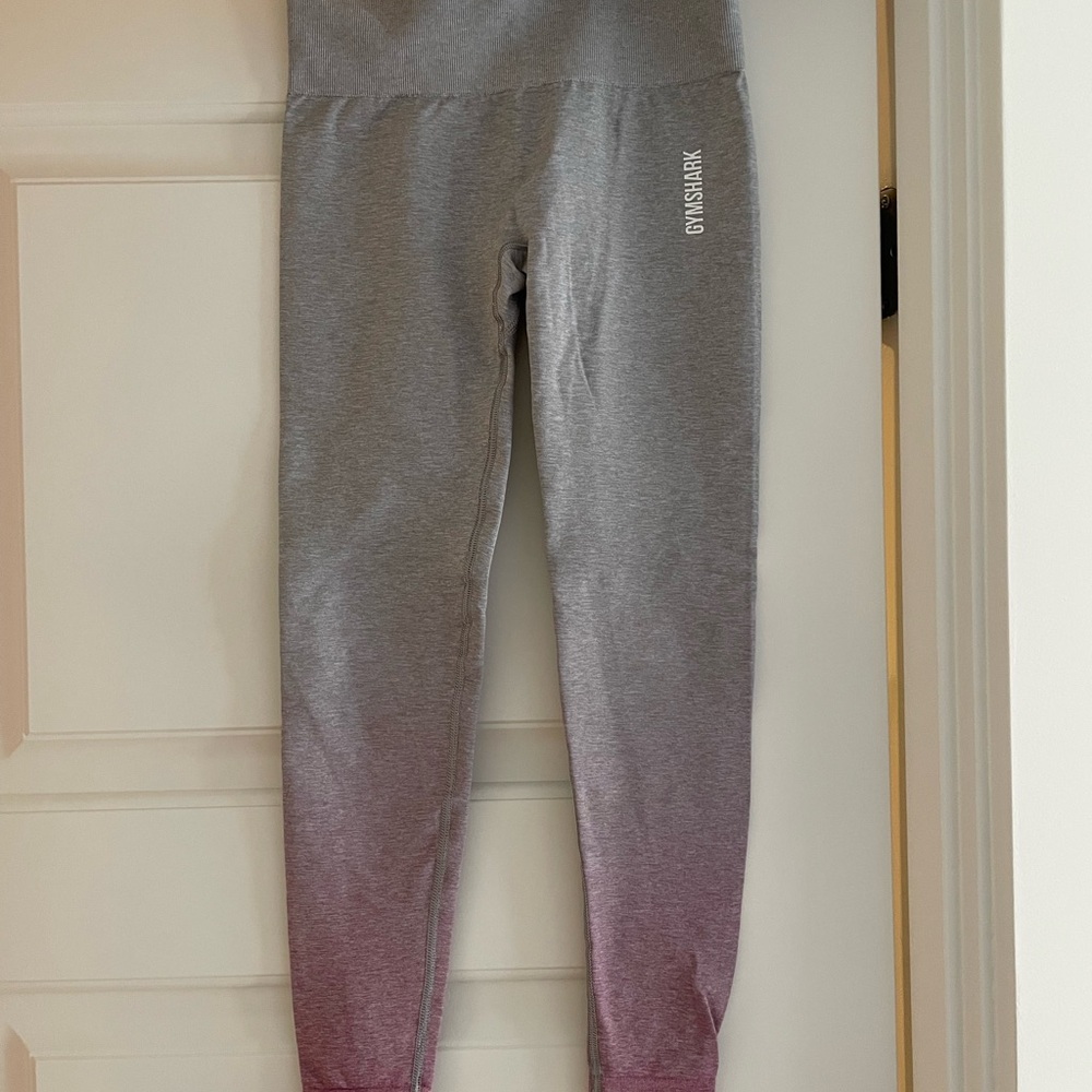 Gymshark Gray and Pink Ombré Leggings
